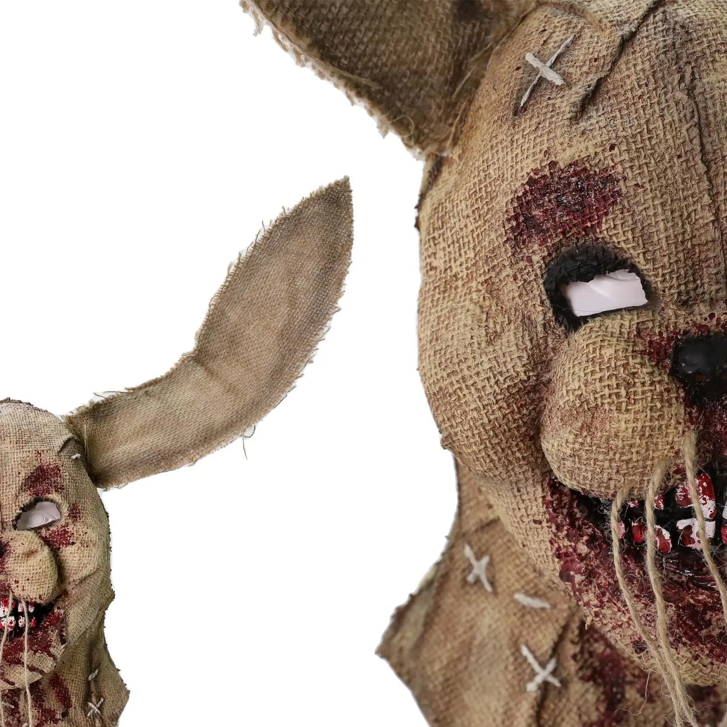 Bloody Bunny Burlap Horror Halloween Mask for Adults