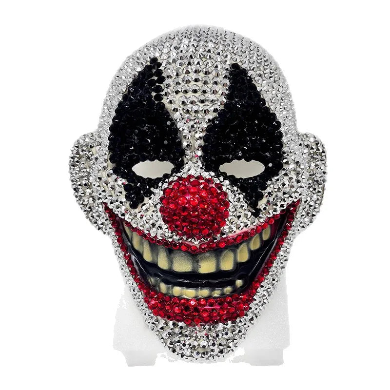 High-End Diamond-Studded Clown Mask for Man and Women Halloween Dance Mask Clown Costume - View 5