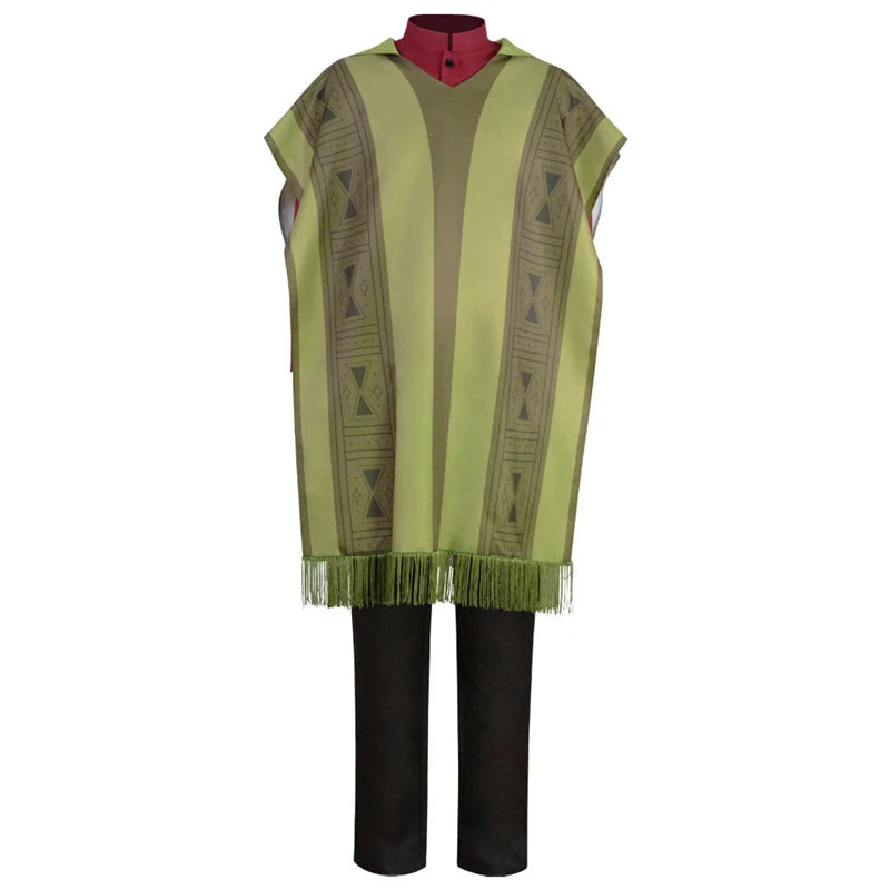 Anime Movie Madrigal Costume Bruno Adult Fancy Hallowee Cloak Shirt Pants Necklace Suit - Set / M