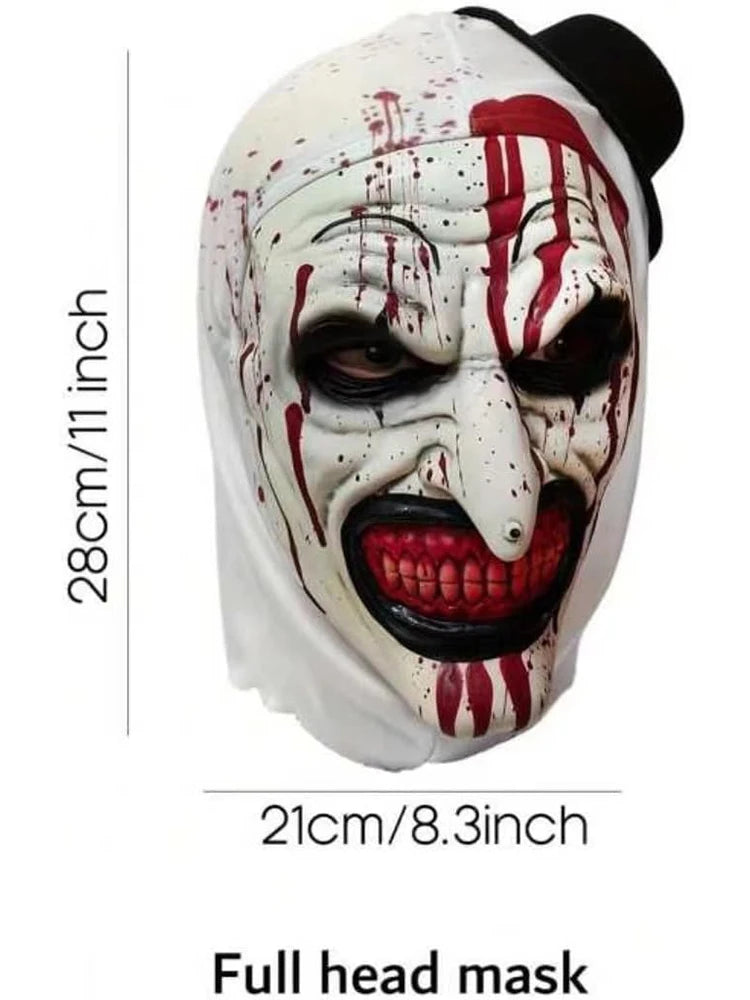 Halloween Horror Clown Mask Terrifier Art the Clown Costume Full Head Mask with Blood - View 6