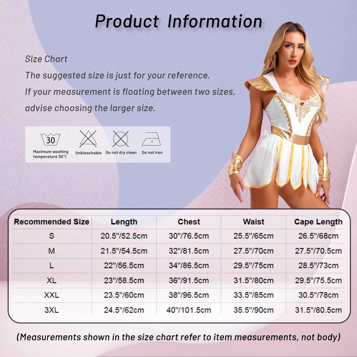 Halloween Ancient Greek Queen Bodysuit Athena Toga Costume Asymmetrical Egyptian Robe - White / XL