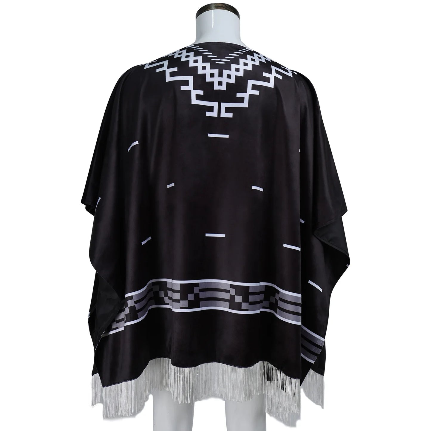 Men's Cowboy Movie Clint Eastwood Poncho Serape Aztec Pattern Costume - alternate view 5