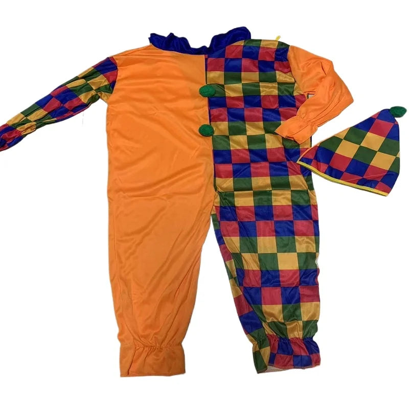 Kids Clown Costume Hat Kids Halloween Kindergarten Magic Game Show Jumpsuits Baby Prom - View 7