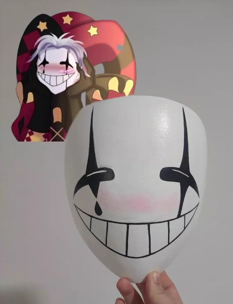 Freak Circus Pierrot Costume Clown Outfit Mask Game Halloween Horror Spooky Men's Roleplay - 4