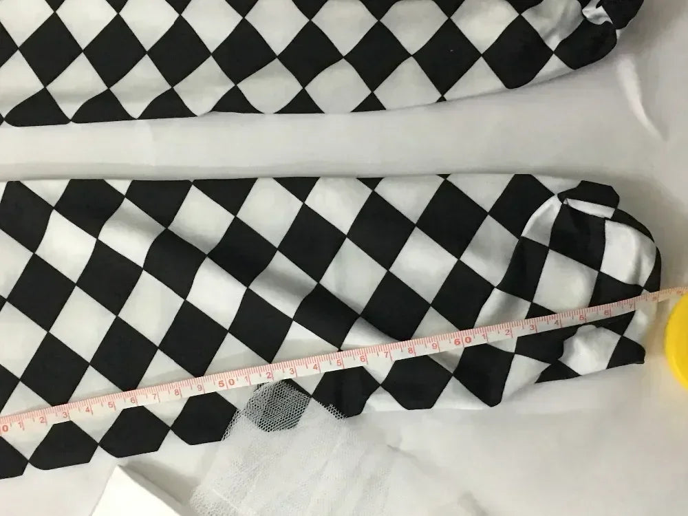 2026Cosplay Adulte Cirque Clown Noir Blanc Treillis Ensemble De Costumes Femmes Halloween - View 5