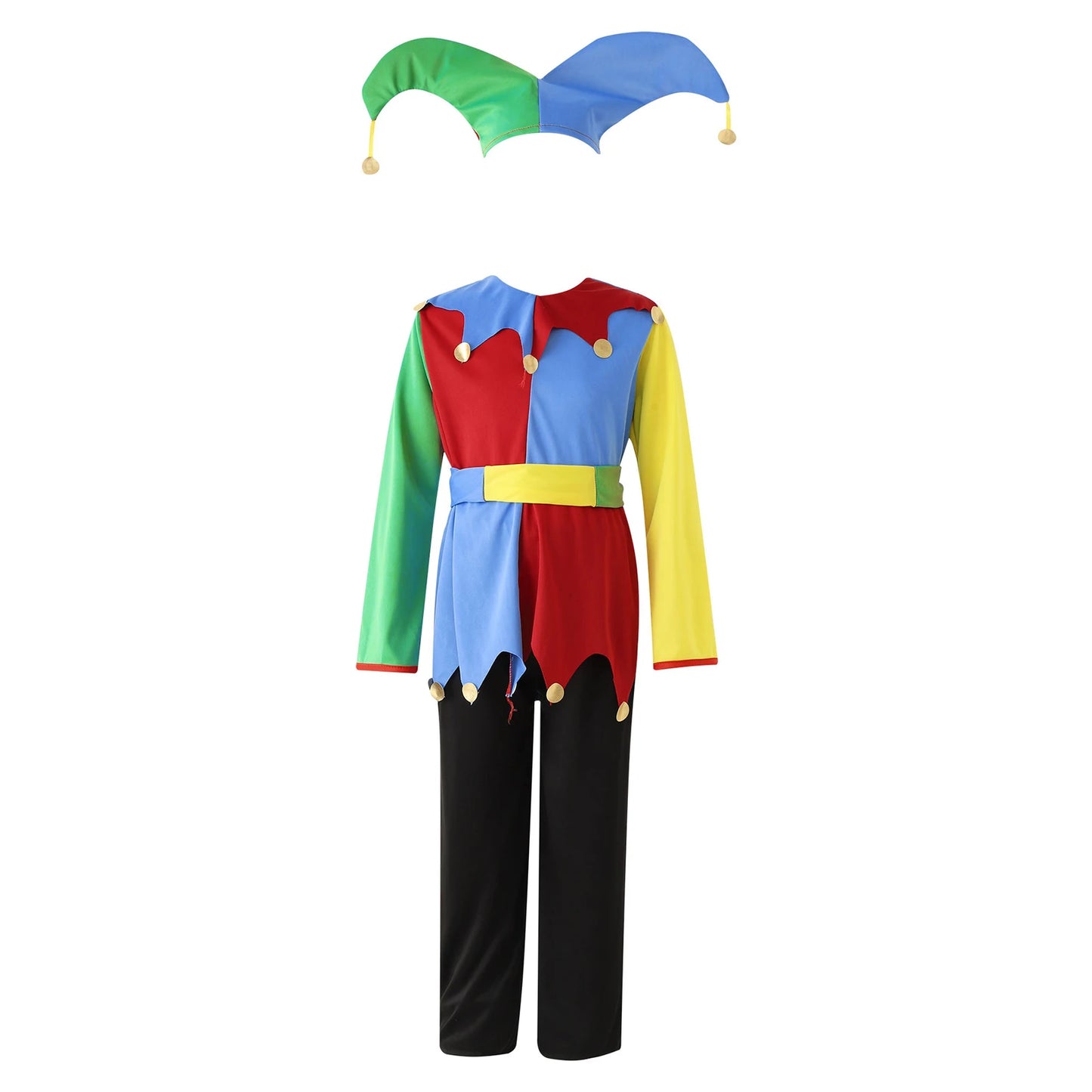 Girl Boy Circus Clown Cospaly Costume Halloween Performance Dress Hat Waistband Pants Set - View 8