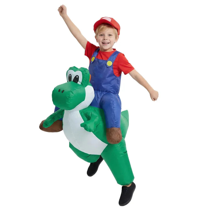 Halloween Plumber Costume Dinosaur Inflatable Suit Adult Kids Costume Performance Outfit - View 6