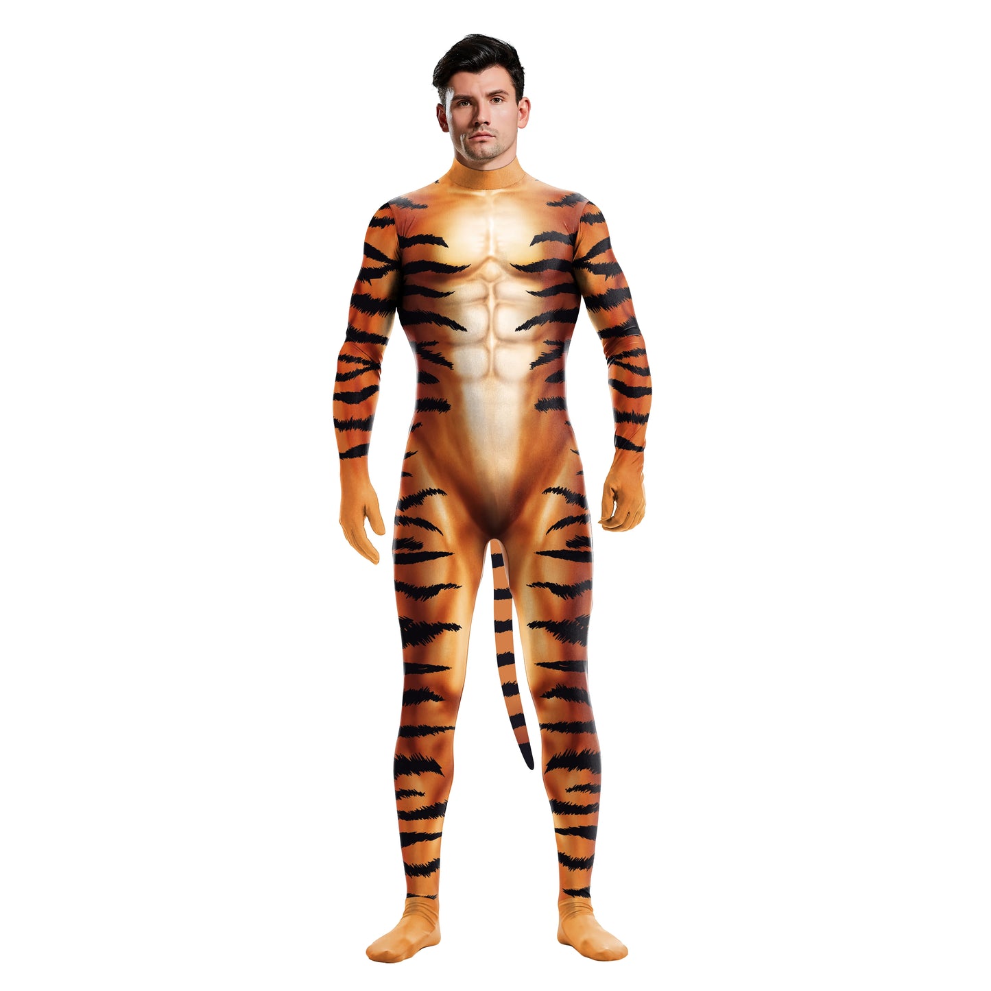 Adult Animal Elastic Fitness full bodysuit tail Whole Zentai Costume - alternate view 16