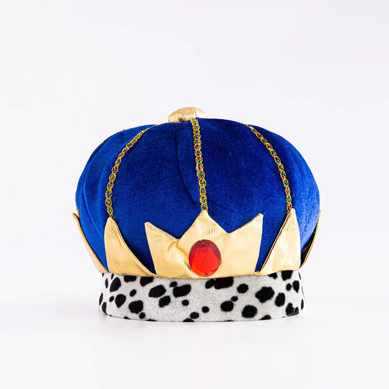 Props Prince King Christmas Show Crown Pharaoh Mardi Gras Velvet Decoration Hat - alternate view 6