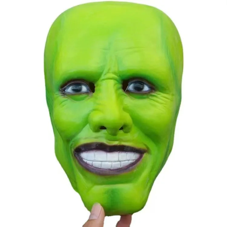 The Mask Costume Stanley Ipkiss Horror Clown Black Tuxedo Suit Jim Carrey Mask Outfit - Costume / XXL
