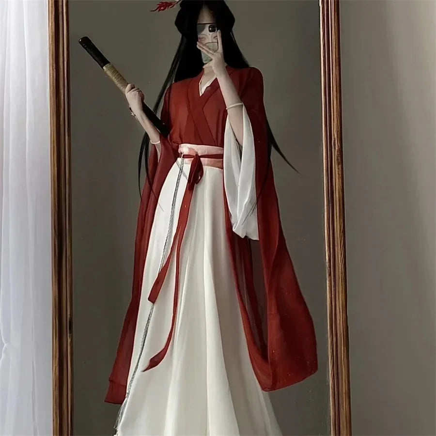 Women's New Chinese Hanfu Dress Ancient Traditional Hanfu bule Plus Size Costume - alternate view 7