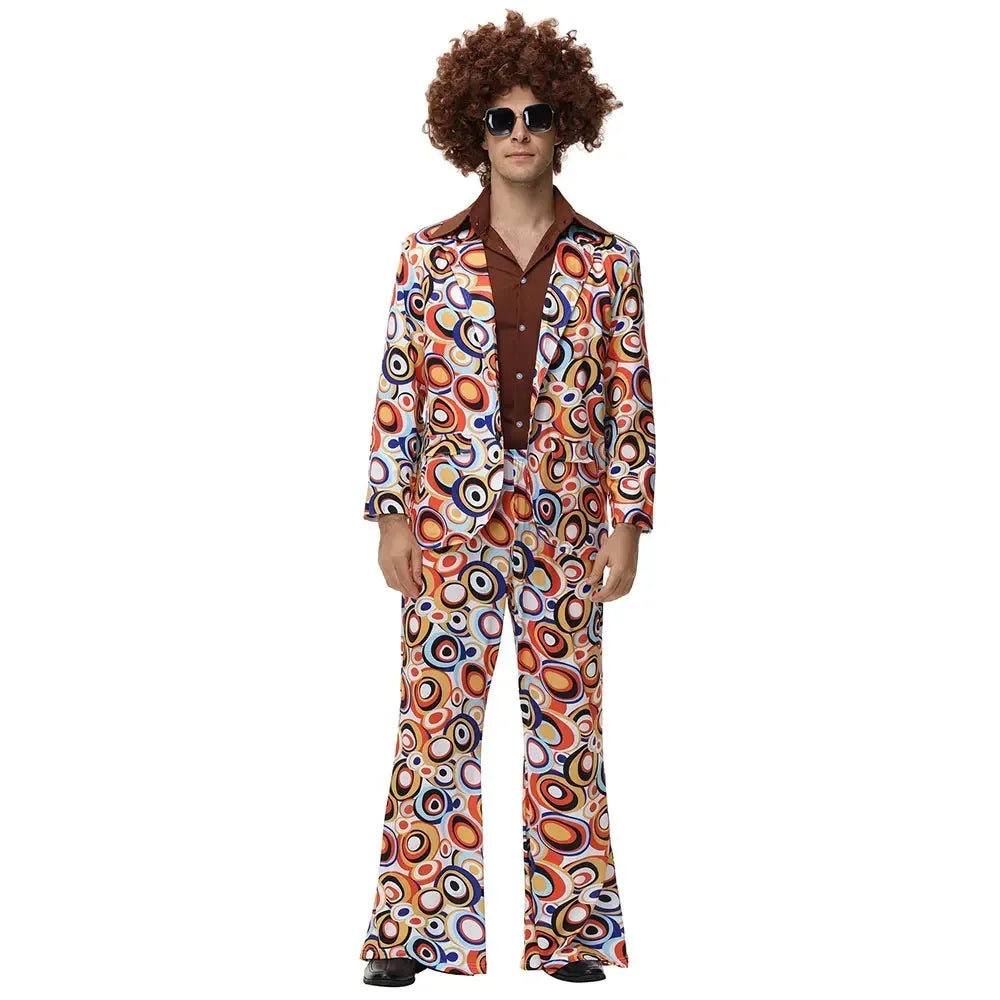 Couples Retro 70s 80s Disco Hippie Rock Disco Outfits Dance Fantasia Costume - alternate view 7