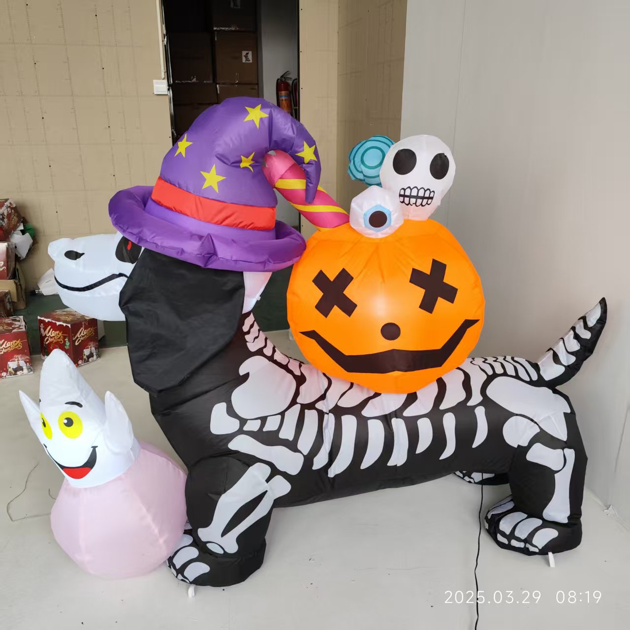Skull Dog Inflatable Model Halloween Pumpkin Ghost - Discount Halloween City