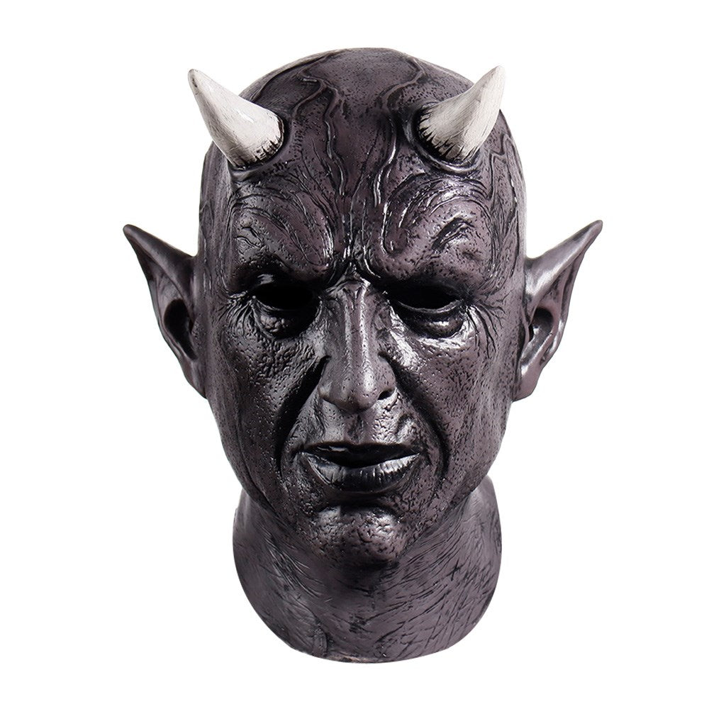 Halloween Horn Demon Mask Latex Headgear - Discount Halloween City
