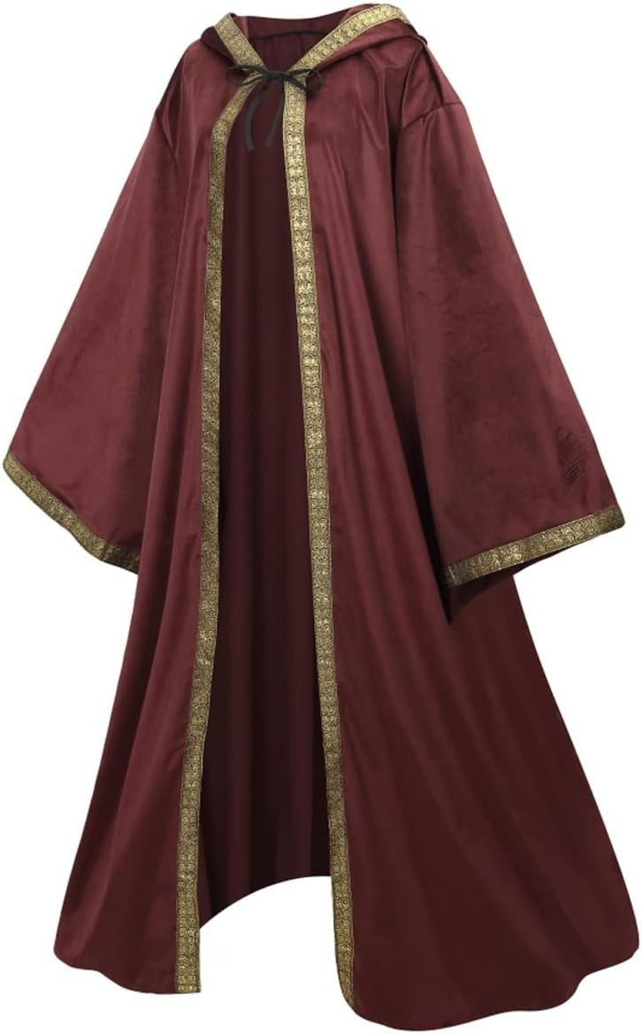 Medieval Halloween Cloak Character Hooded Sleeved Robe - Discount Halloween City