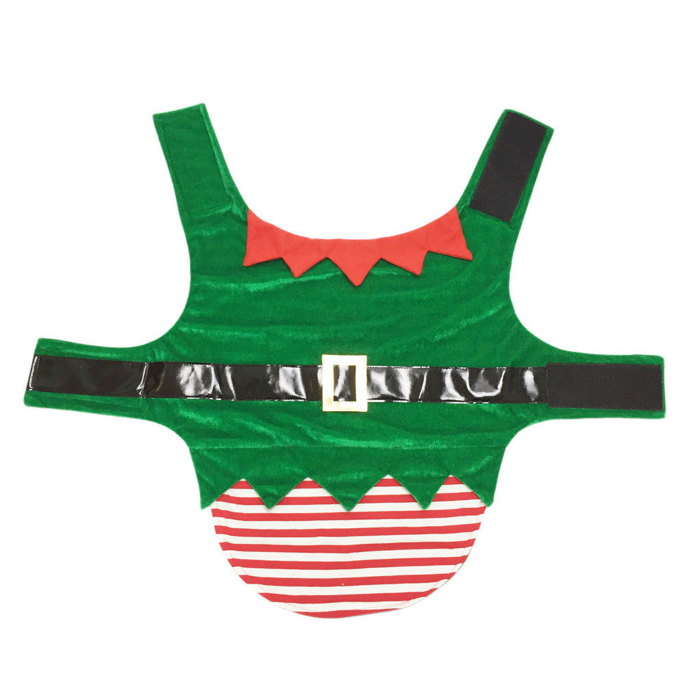 Fashion Christmas Clothes Green Elf Pet Dog Christmas - Discount Halloween City