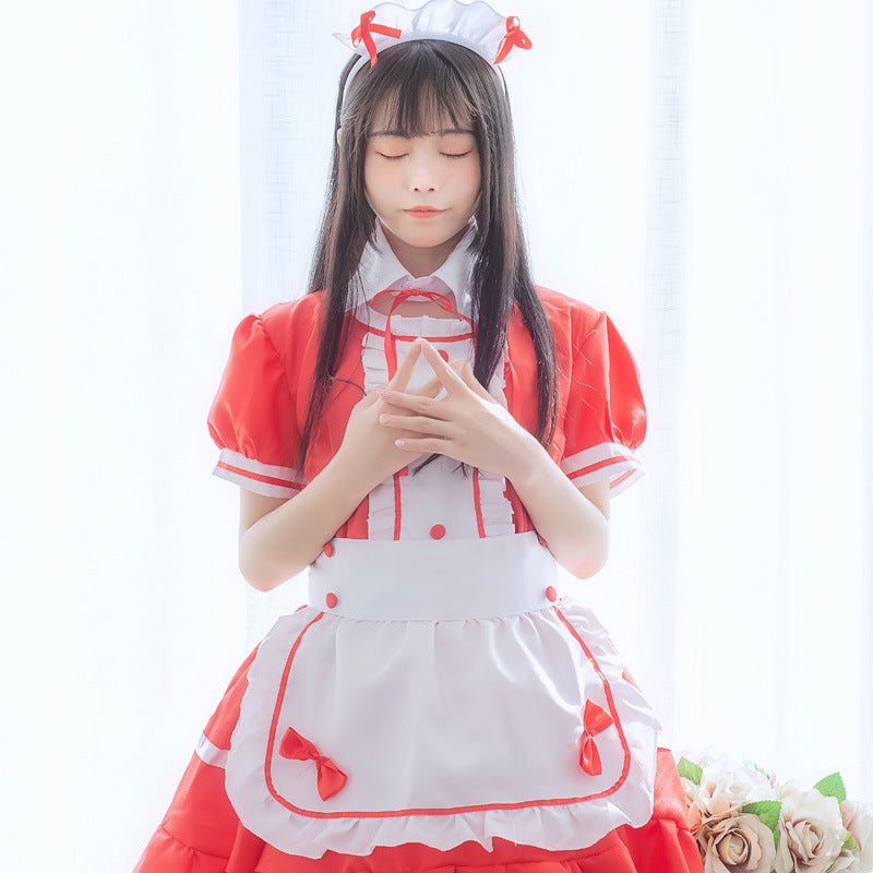 Maid Restaurant Maid Anime Costume Black and White Halloween - Costumes