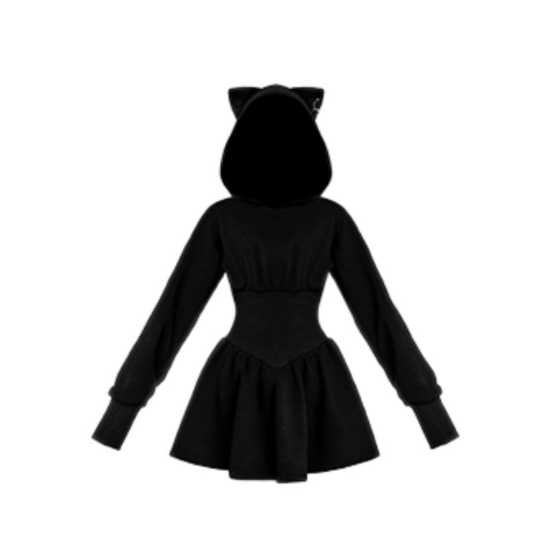Dark-style Halloween Hoodie with Fleece-lined Dress for Fall - product image 2