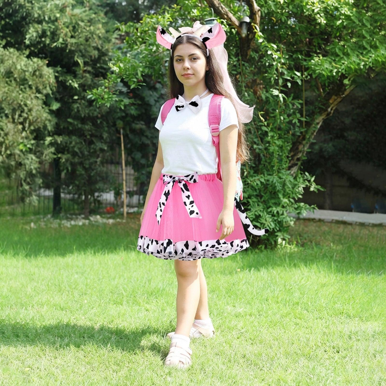 Cow Costume 4-piece Set - Complete Costume Set with - Discount Halloween City
