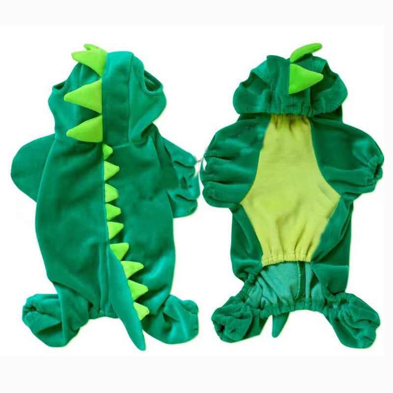 Halloween Dog Clothes Stretch Dinosaur Transformation - Discount Halloween City
