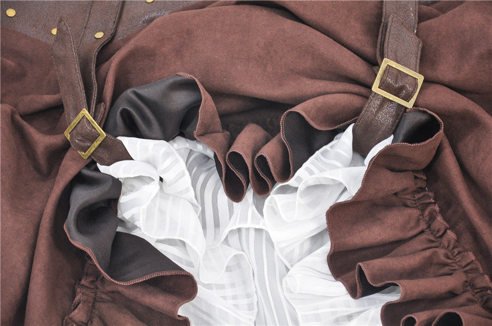 Halloween Stage Costume Steampunk Irregular Skirt Two-piece - Discount Halloween City