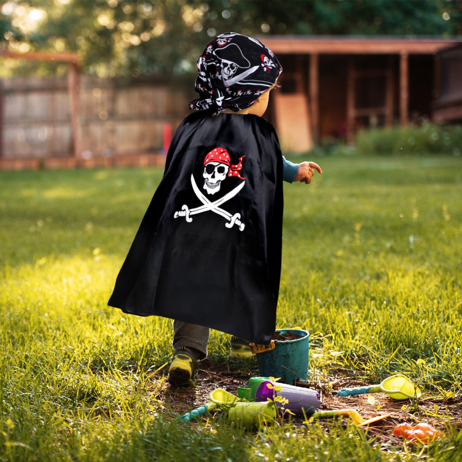 Halloween Pirate Costume Set with Eye Patch - Discount Halloween City