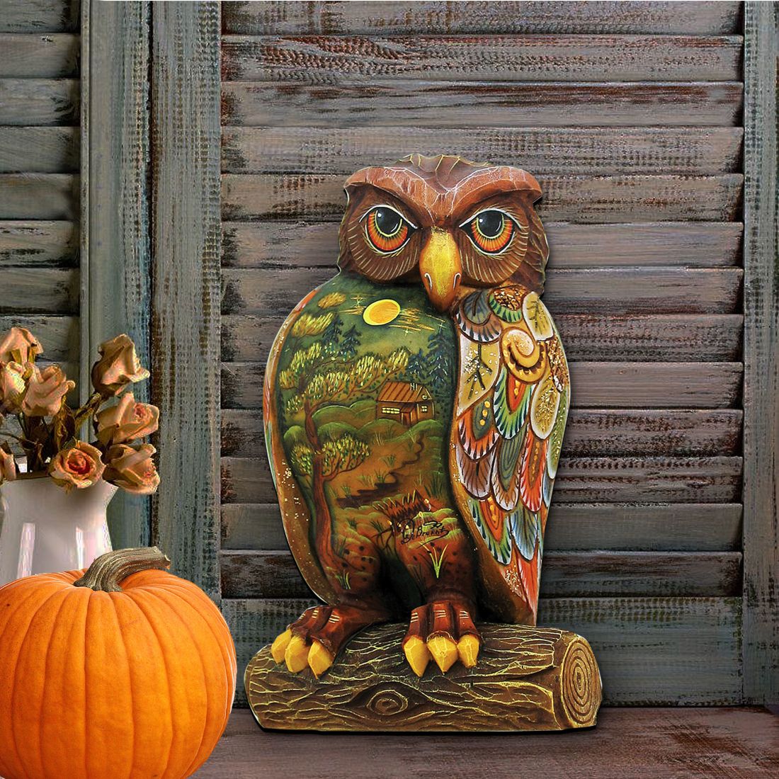 Owl Halloween Door Decor by G. DeBrekht - Thanksgiving Halloween Decor - 8158912H