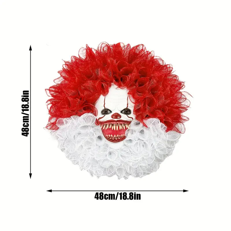 Spooky Circus Clown Garland Mask for Halloween