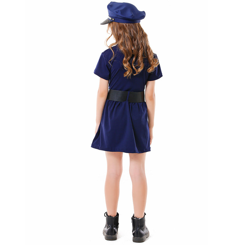 Halloween Parent-child Experience Costume Blue Button | Kids Costumes | Hats - Accessories