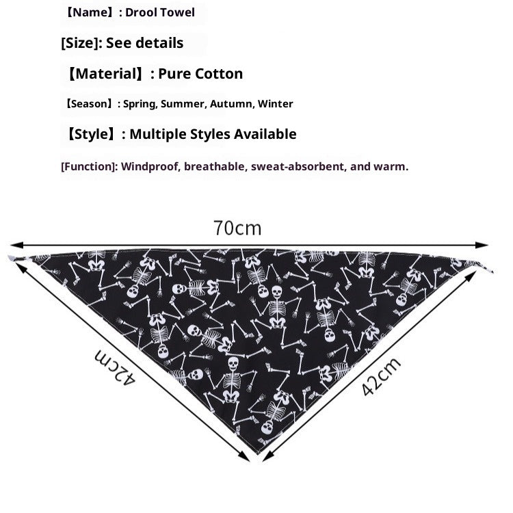 Halloween Dogs and Cats Pet Print Scarf - Discount Halloween City