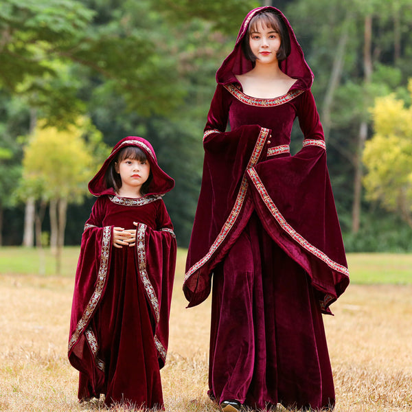Halloween Retro Little Red Riding Hood Vampire Witch Costume - Discount Halloween City