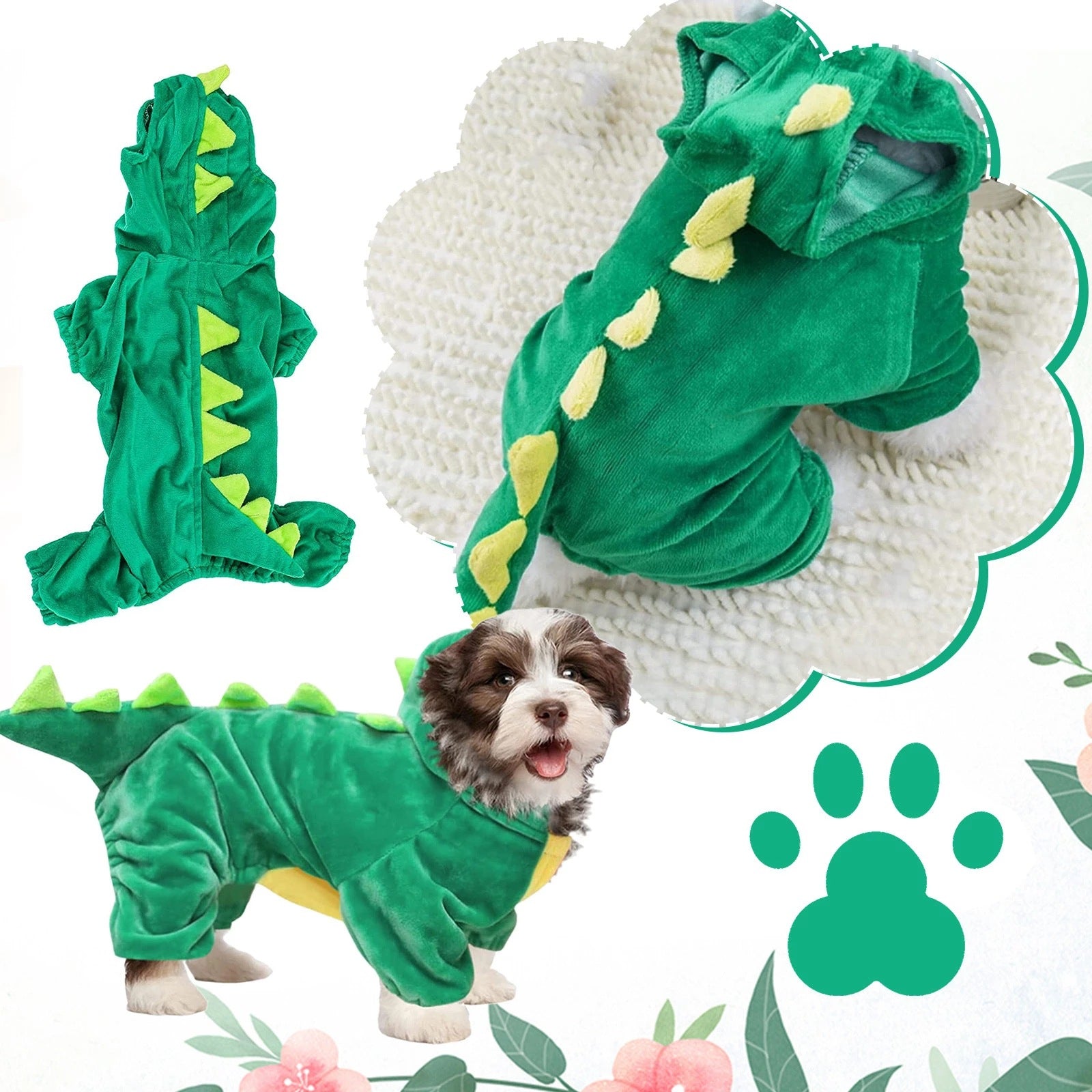 Halloween Dog Clothes Stretch Dinosaur Transformation - Discount Halloween City