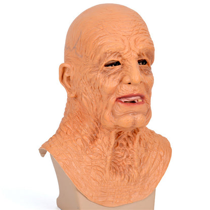 Halloween Granny Grandpa Wig Old Man Mask Latex | Masks | Wigs - Accessories