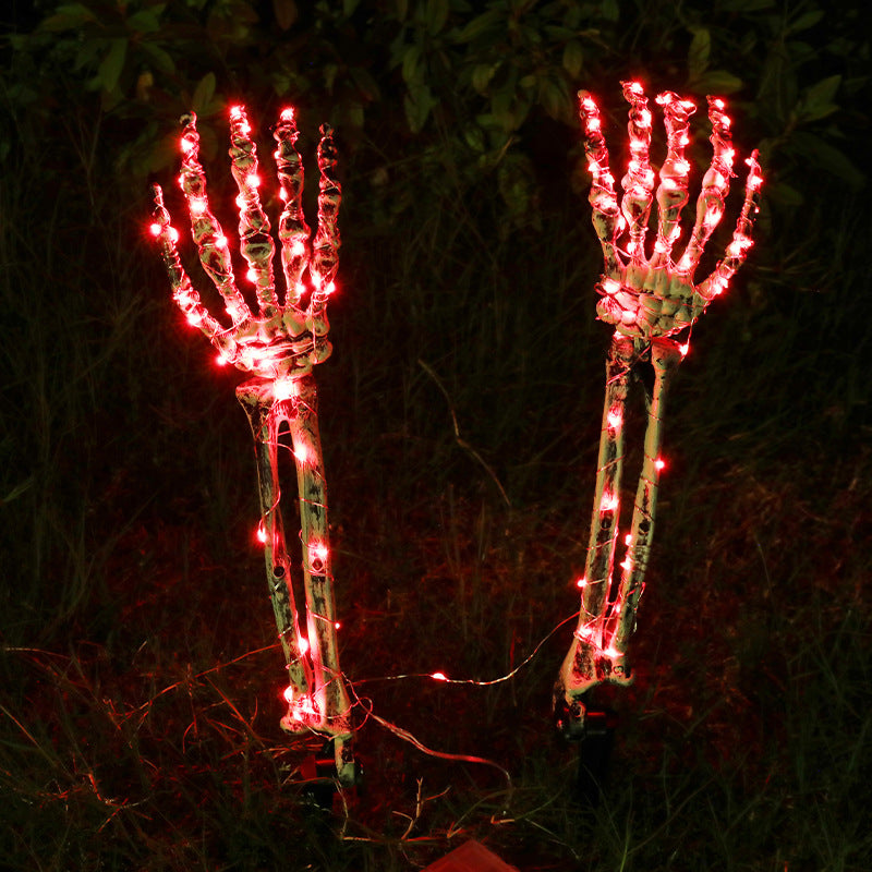 Halloween LED Light Up Skeleton Arm Hand Party Outdoor Home - Discount Halloween City