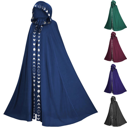 Hooded Cloak Medieval Renaissance 5 Color Printed Cloak - Discount Halloween City