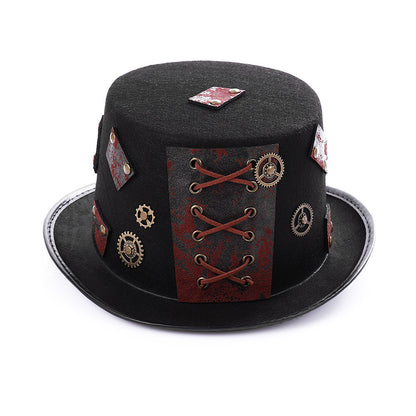 Props Heavy Metal Top Retro Gothic Steampunk Hat - alternate view 4