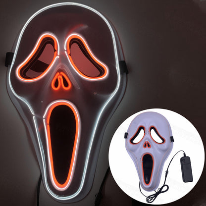 Halloween Pumpkin Head Scream Shining Mask - Discount Halloween City