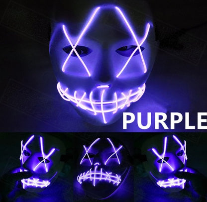 Halloween Led Glowing Full Face Mask - Discount Halloween City