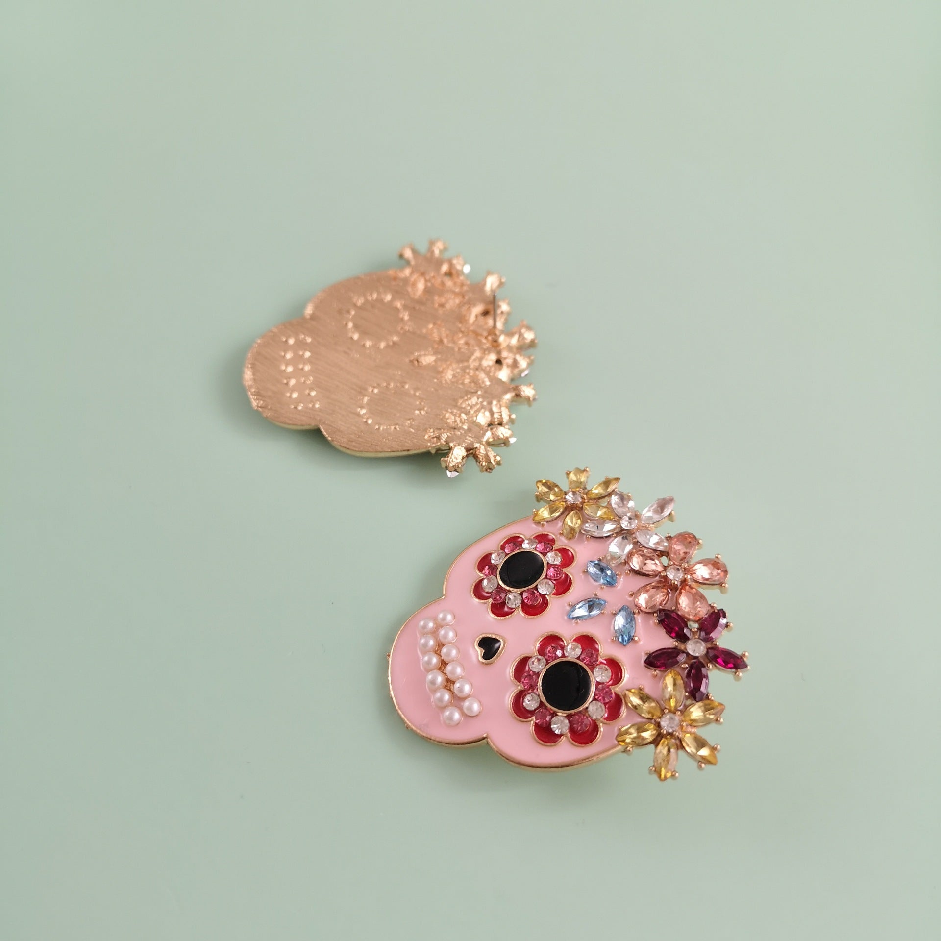 Rhinestone Halloween Funny Earrings - Discount Halloween City