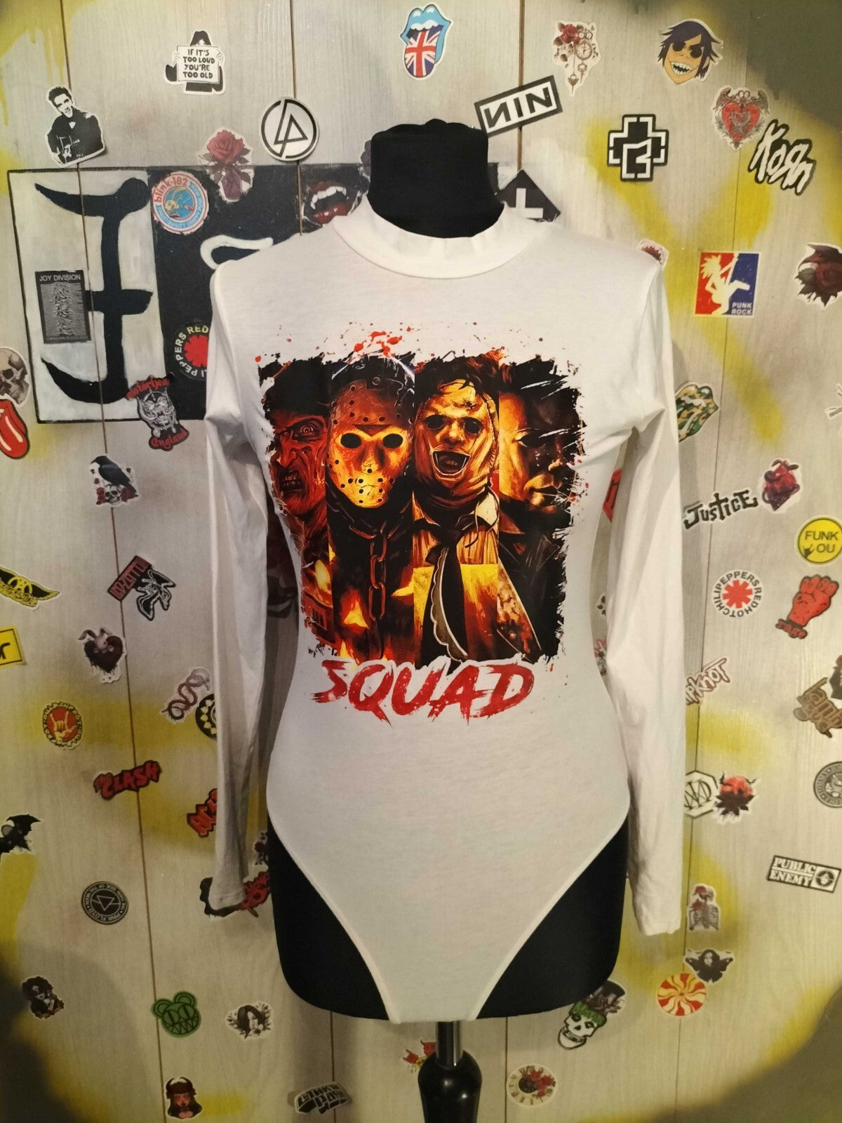 Halloween Horror Movie Icons Body Con Top 10-12