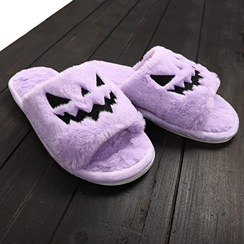 Halloween Shoes Winter Cute Warm Home Slippers Women's - Discount Halloween City