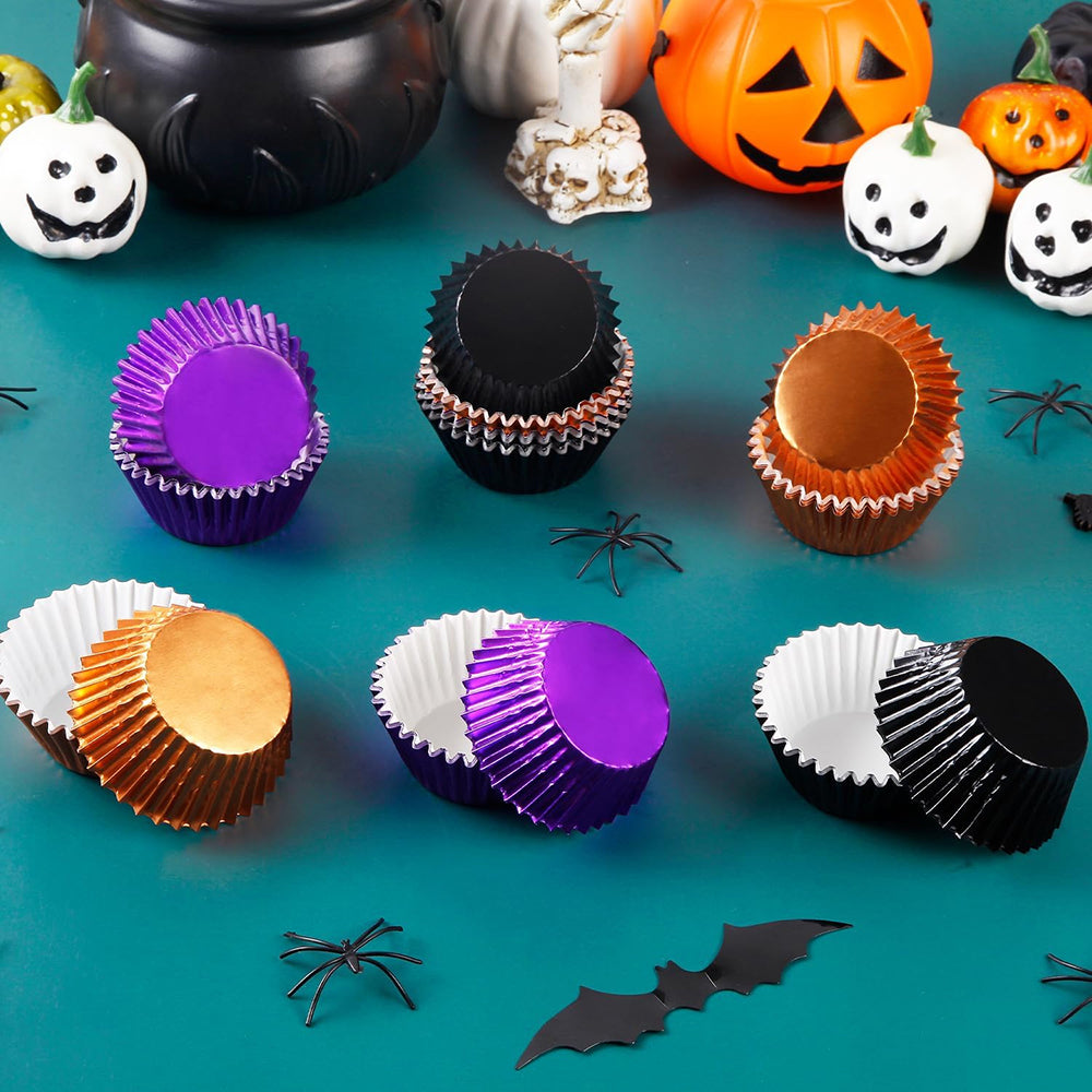 300 Pcs Halloween Foil Cupcake Liners - Discount Halloween City