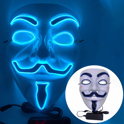 Halloween Pumpkin Head Scream Shining Mask - Discount Halloween City