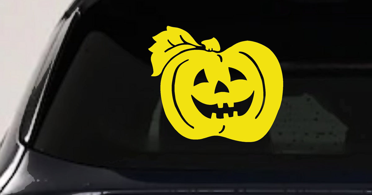 Jack O Lantern Car Decal Halloween Truck Window Vinyl Sticker