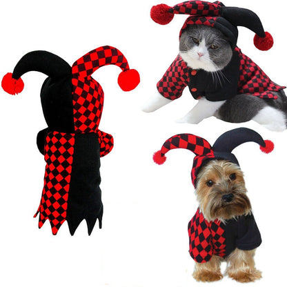 Halloween Funny Clown Dog & Cat Costume | Pet Costumes | Hats - Accessories