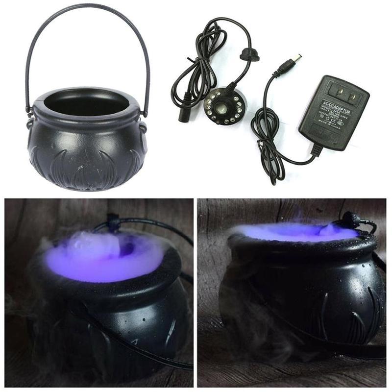 Halloween Witch Pot Smoke Machine LED Humidifier Color - Discount Halloween City