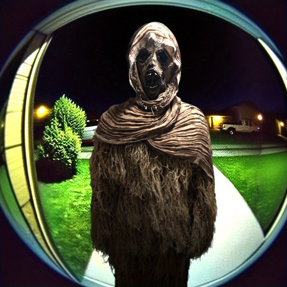 Scary Scarecrow Halloween Costume Set with Mask-1