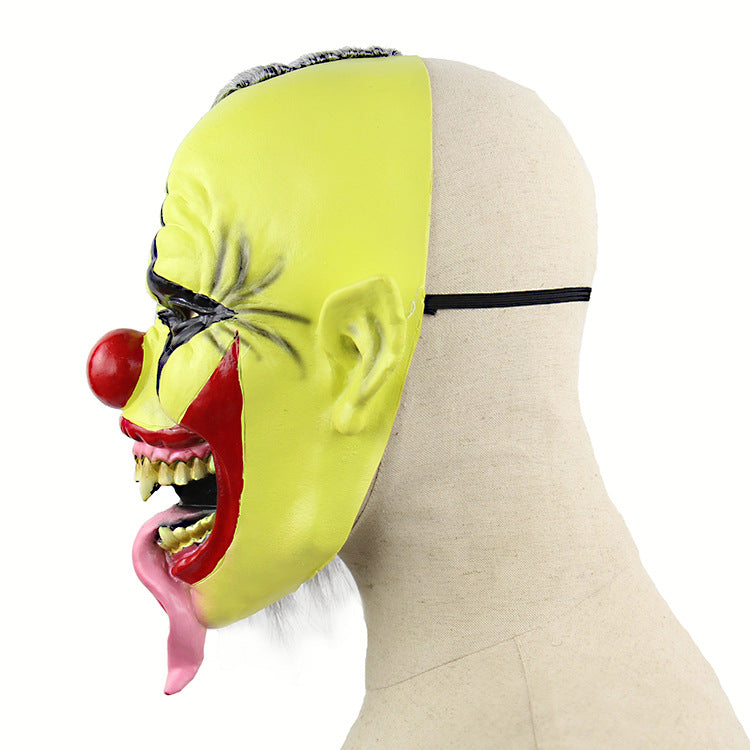 Horror Green Face Clown Halloween Christmas Latex Mask - Discount Halloween City