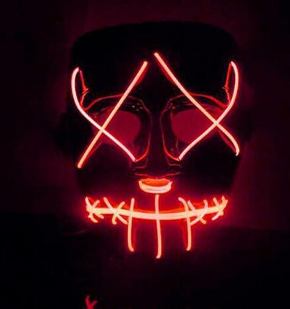 Halloween Led Glowing Full Face Mask - Discount Halloween City