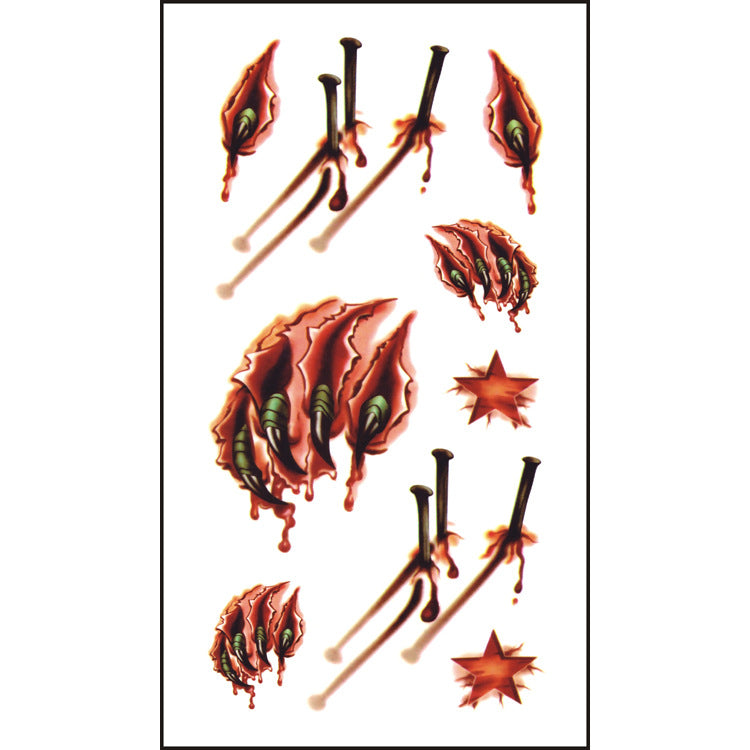 Halloween Wound Tattoo Sticker - Discount Halloween City
